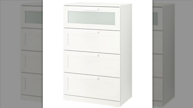 white chest four drawers