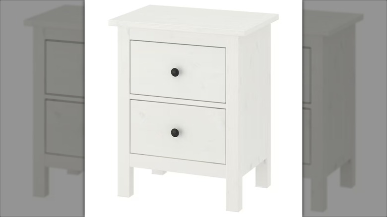 white chest two drawers