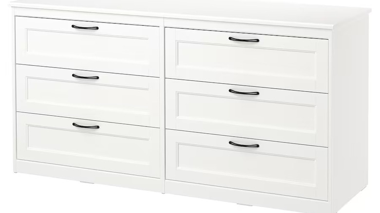 white dresser black pulls