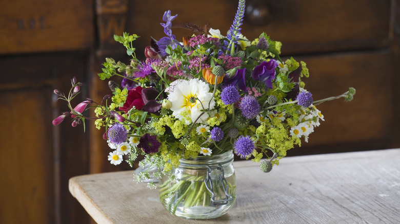 fresh flowers in a vase