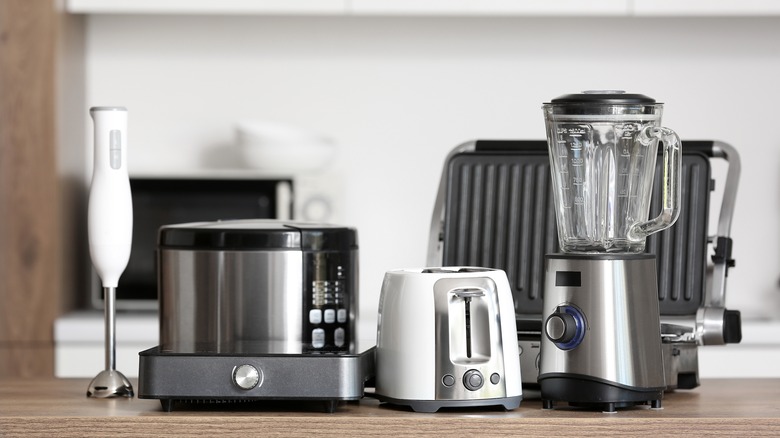 Assortment of small kitchen appliances