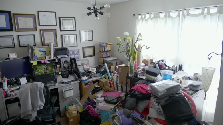 cluttered office