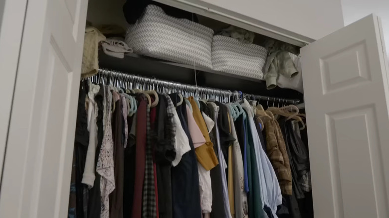 wardrobe full of clothes