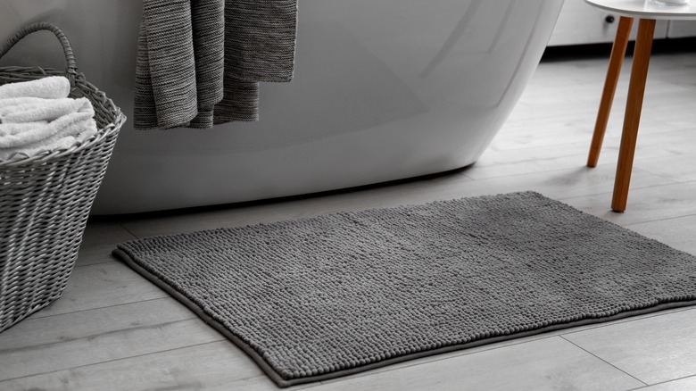 gray bathmat