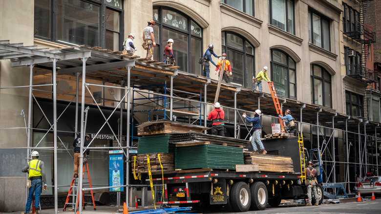 construction on New York City building