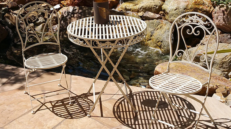 French folding patio set