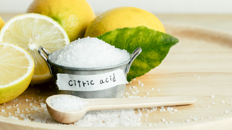 lemons with citric acid granules