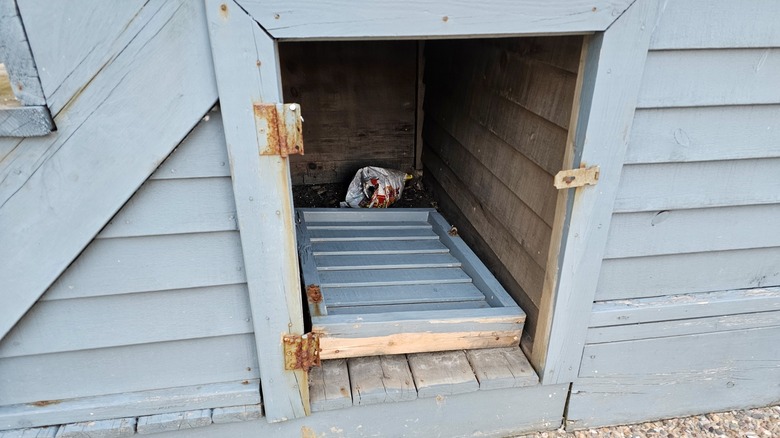 hinged door deck cubby