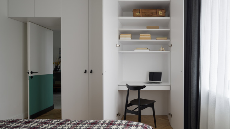 closet with desk