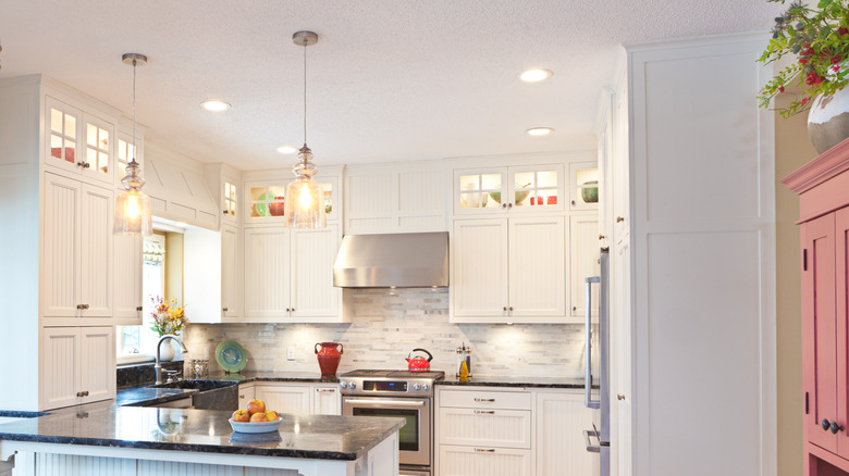 layered lighting in kitchen 