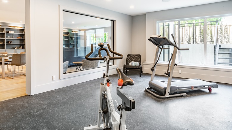 Colorful workout room