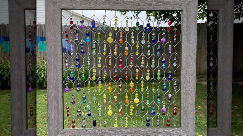 DIY beaded suncatcher