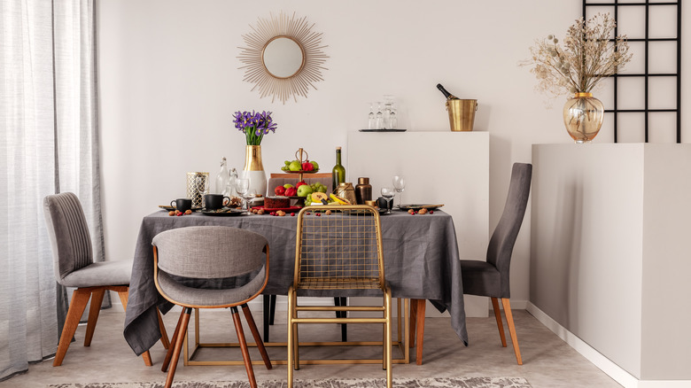 chairs at dining table