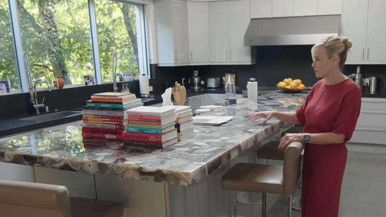 Chelsea Handler in her kitchen