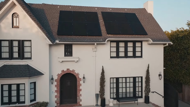 Solar panels on Drew Scott and Linda Phan's home