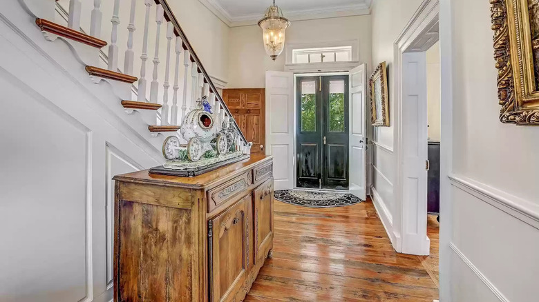 Rustic mansion foyer