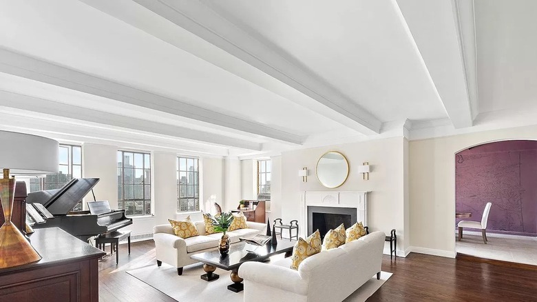 Large white living room