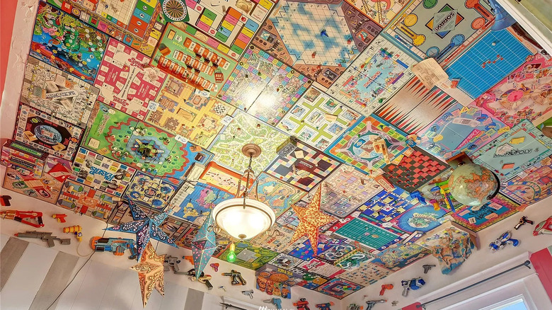 ceiling with board games