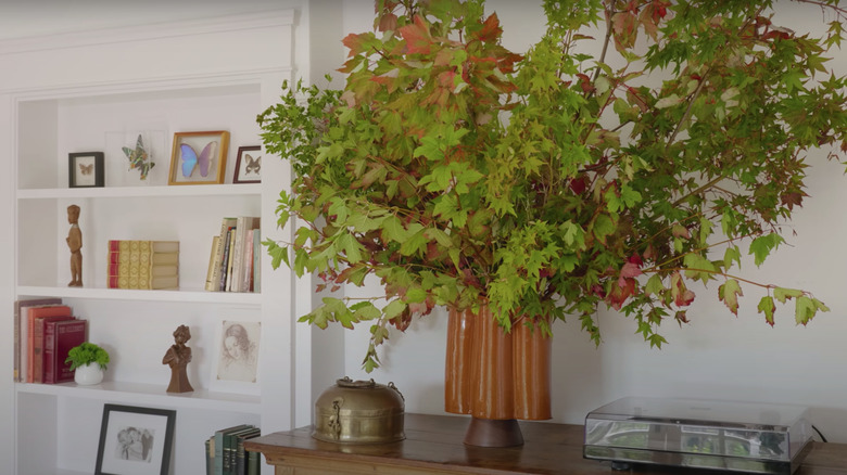 large green bouquet in home