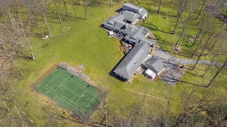 aerial view of home