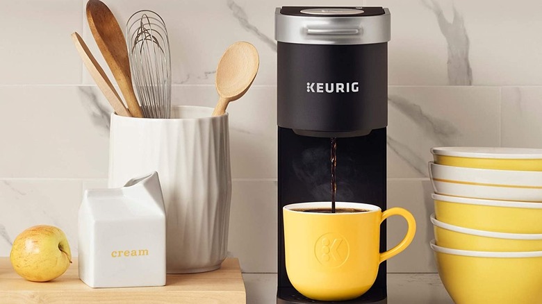 Keurig and yellow mug