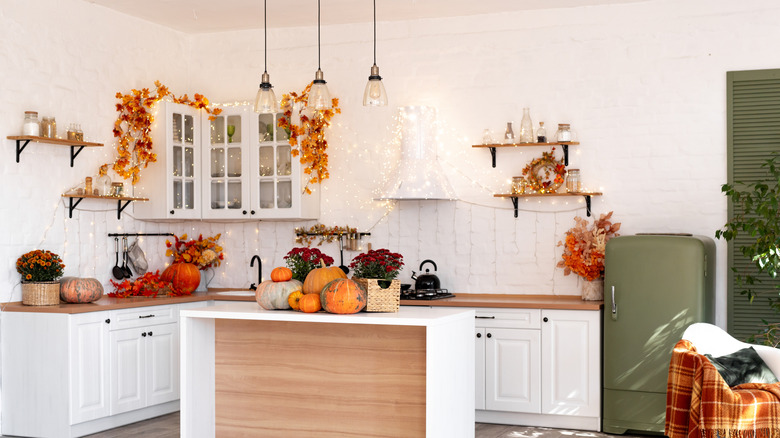 Kitchen with fall decor