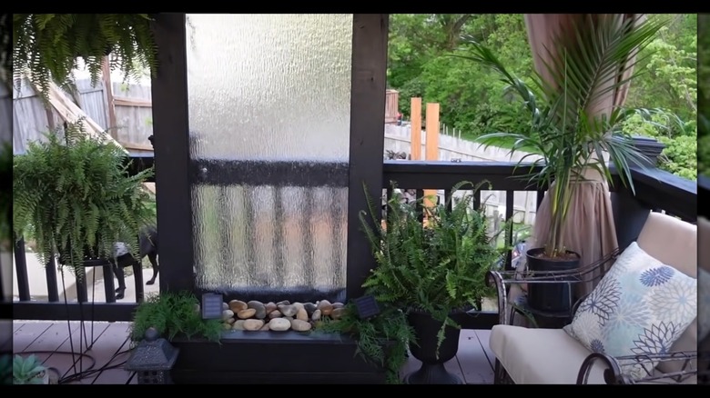 water wall DIY backyard patio