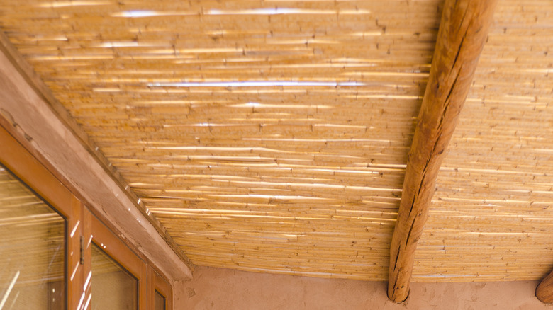 reed roof on patio 