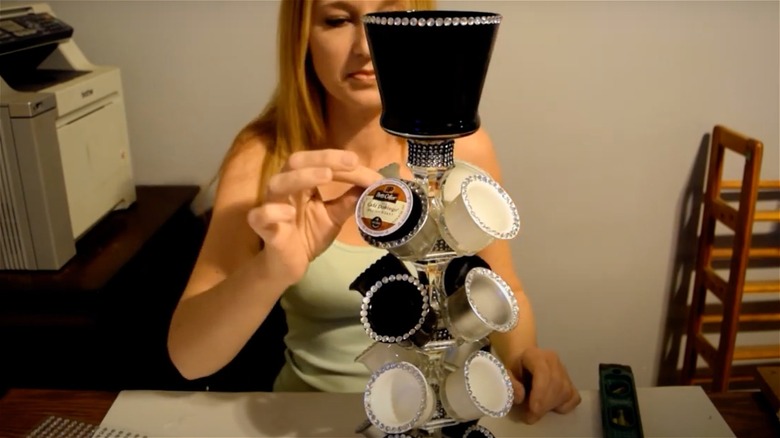 DIY bling K-cup holder