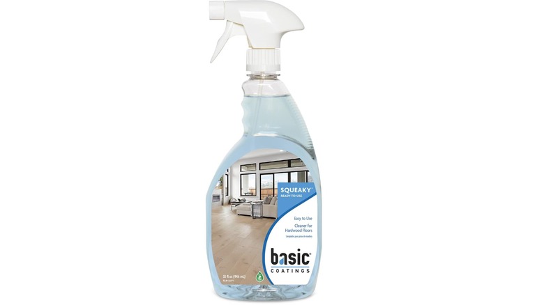 Bottle of Basic Coatings floor cleaner