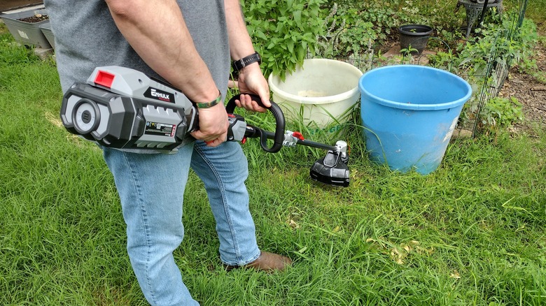 ENHULK cutting down tall grass