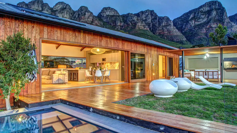 Poolside view of Cape Town villa