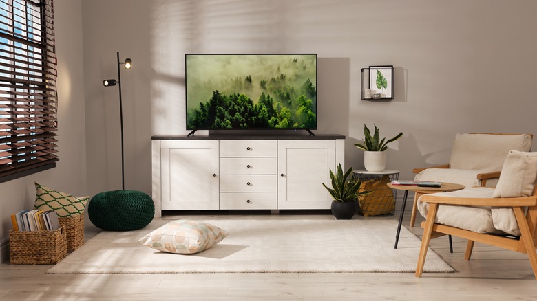 neutral television room