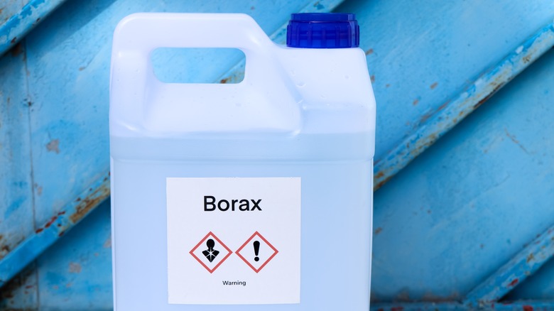 plastic bottle of borax