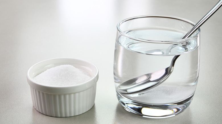 salt in small bowl on table