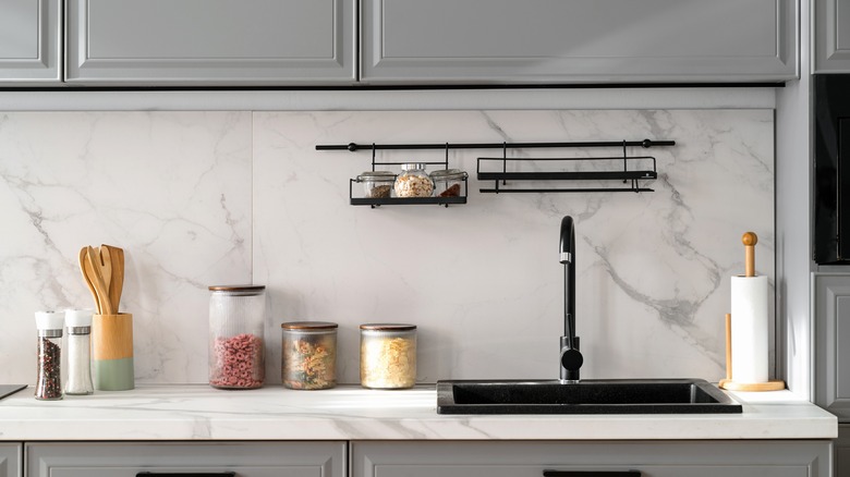 Marble in kitchen