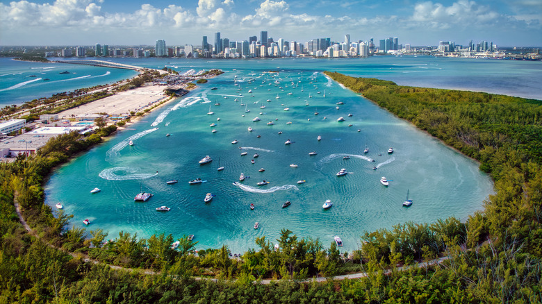 aerial view of Biscayne Bay