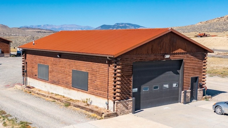 Wyoming ranch house with garage