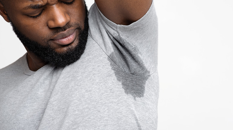 sweat stain on shirt