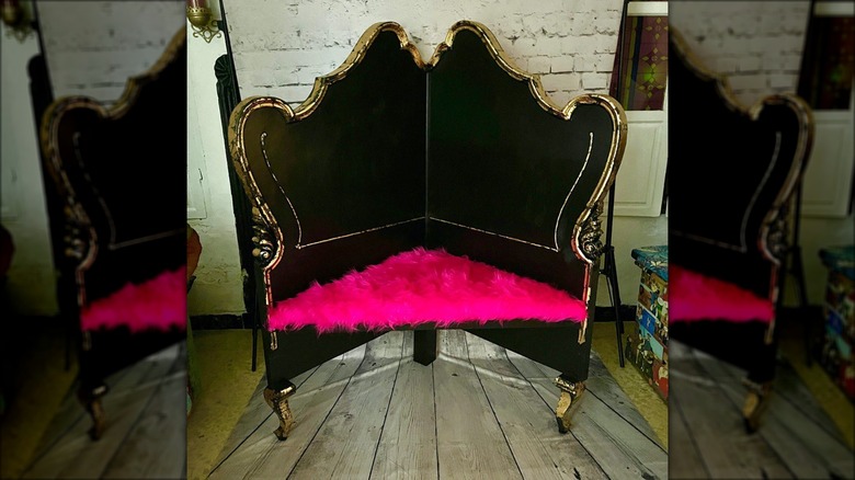 black headboard chair