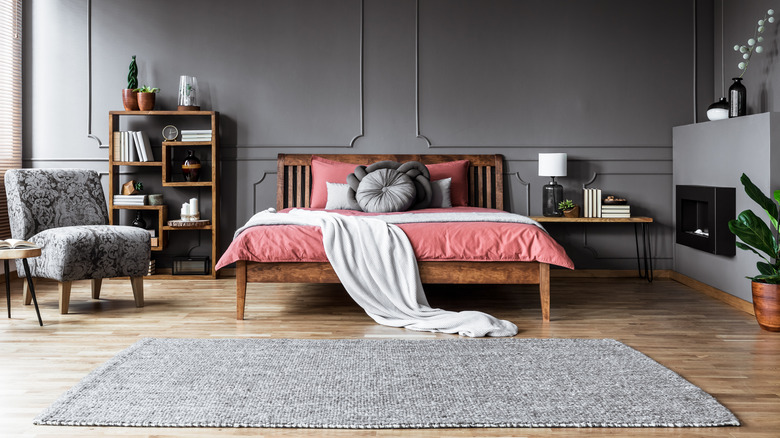 Dark gray bedroom