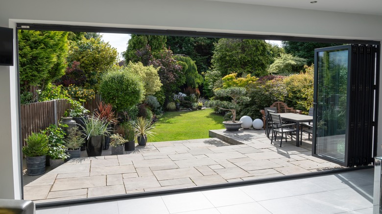 Bifold doors outdoor patio view