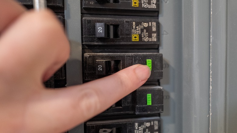 Resetting a GFCI circuit breaker