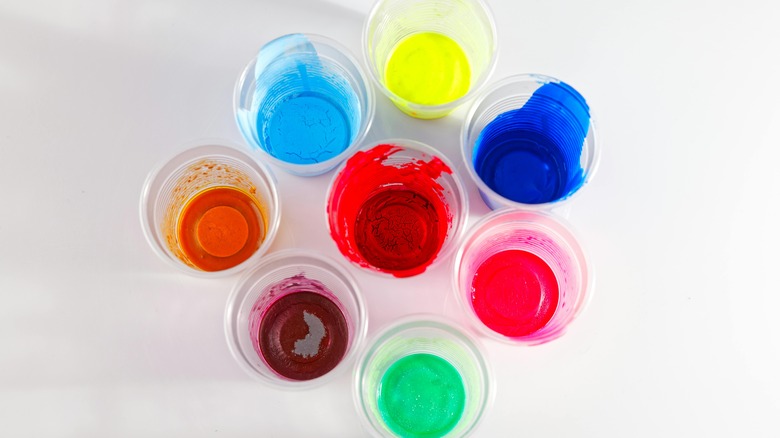 cups of dye