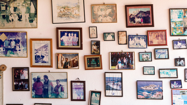 Wall with photos