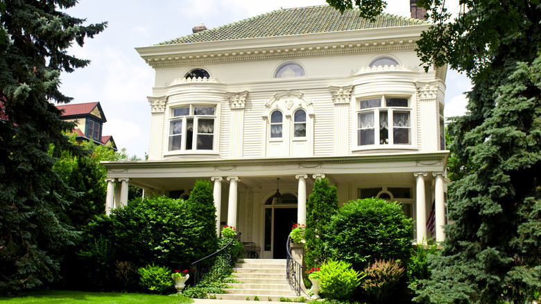 Exterior of antique home