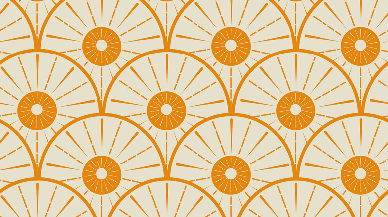 Art deco sun pattern