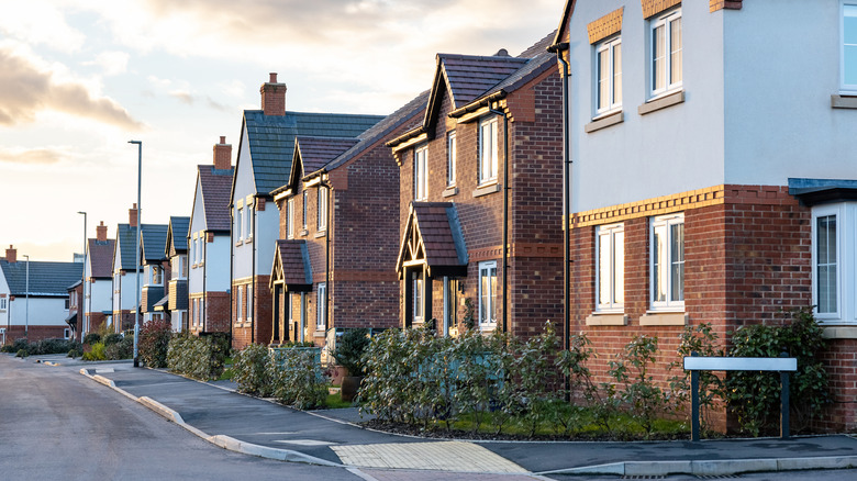 Homes on a neighborhood