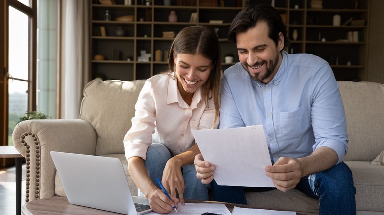 couple evaluating their finances