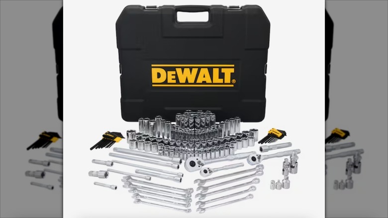 DeWalt mechanics tool set with a toolbox